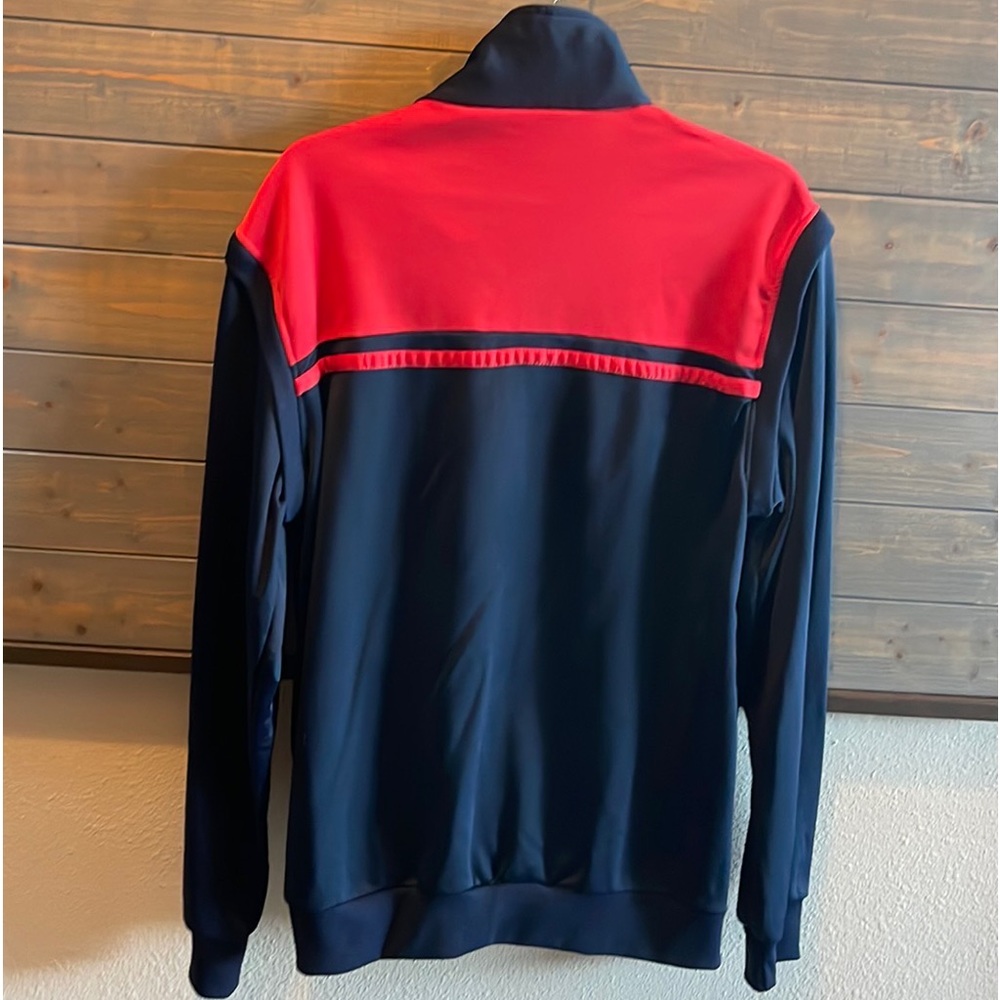 Sergio Tacchini Vintage Navy & Red Zip Sweatshirt - Picture 2 of 10